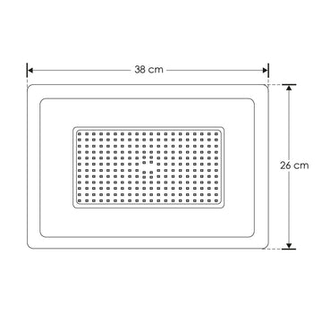 Reflector plano LED 300W luz fría 120° 100-240V IP65 de iLumileds
