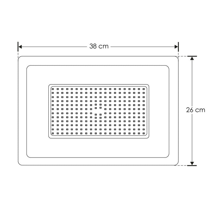 Reflector plano LED 300W luz fría 120° 100-240V IP65 de iLumileds