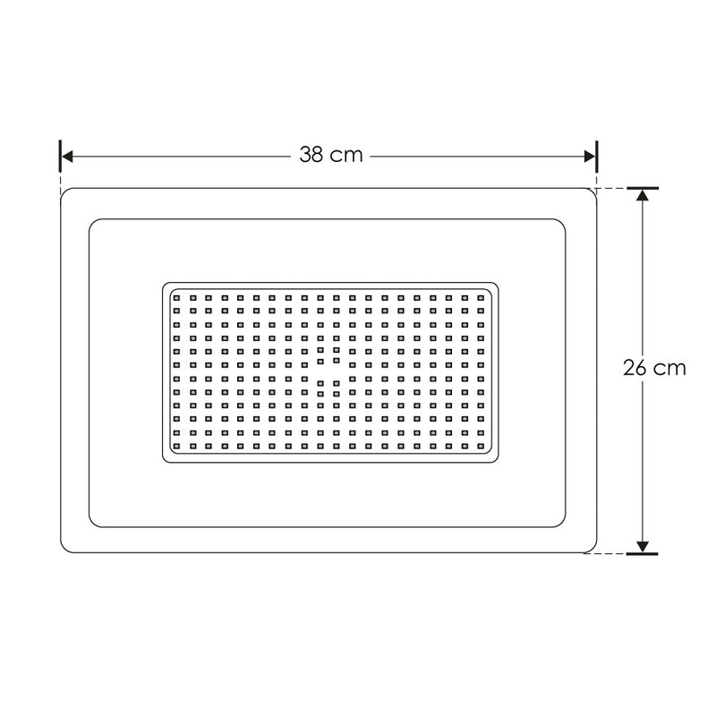 Reflector plano LED 300W luz fría 120° 100-240V IP65 de iLumileds