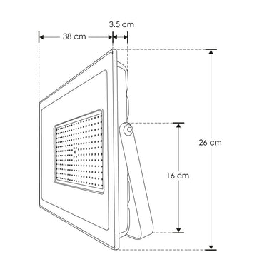 Reflector plano LED 300W luz fría 120° 100-240V IP65 de iLumileds