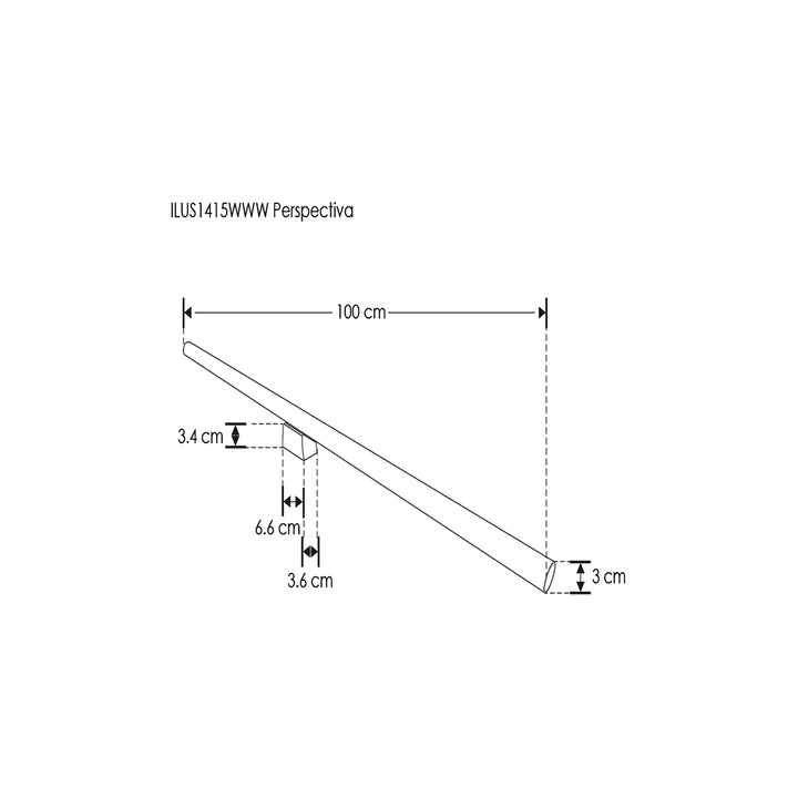 Lámpara tipo S14 para muro (linestra) 15W salida de luz 270° color de luz neutro cálido o neutro de iLumileds