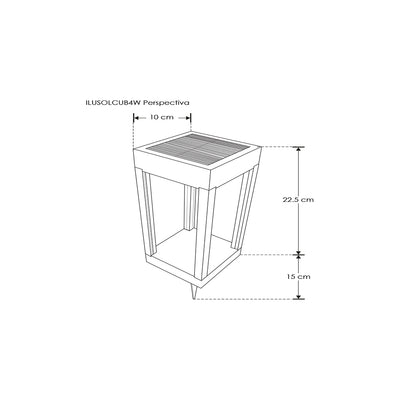 Luminario solar para jardín 4W opción 6500K ó RGB (mediante interruptor) de iLumileds