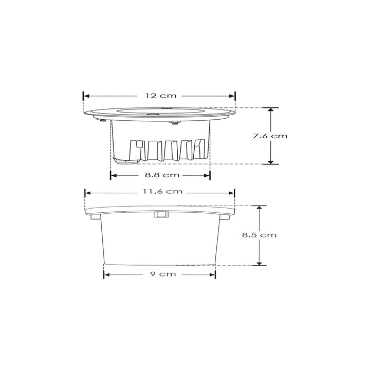 Luminario solar LED para empotrar en piso 4W 120° con tapa de acero inoxidable con sensor de obscuridad, incluye bateria de litio y housing IP67 (no debe pisarse) de iLumileds