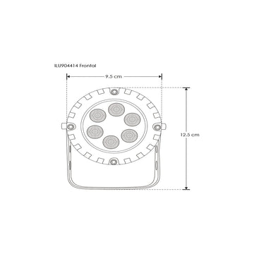 Reflector sobreponer spot con viescera 6W color de luz Neutro Cálido (3000K) óptica de 30°, 85-265V ca, IP65 con iLumileds
