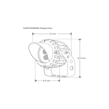 Reflector sobreponer spot con viescera 6W color de luz Neutro Cálido (3000K) óptica de 30°, 85-265V ca, IP65 con iLumileds