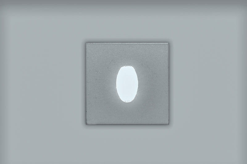Luminario de cortesía ovalo de luz para empotrar en muro 2.5W luz cálida (3000K) de iLumileds