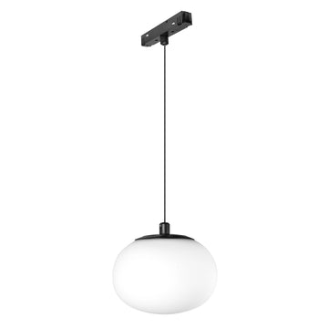 Luminario magnético esfera de cristal para suspender 6W 120°, CRI:90 48Vcc luz neutro cálido, suspensión ajustable de iLumileds