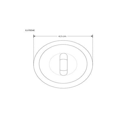 Luminario circular de cortesía con ovalo estrecho de luz para empotrar en muro 2.5W luz cálida (3000K) de iLumileds