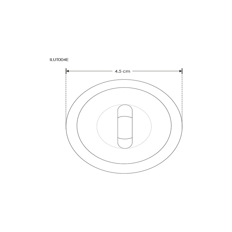 Luminario circular de cortesía con ovalo estrecho de luz para empotrar en muro 2.5W luz cálida (3000K) de iLumileds