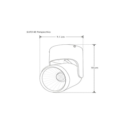 Proyector dirigible para sobreponer 7W neutro cálido (3000K) 85-265V de iLumileds