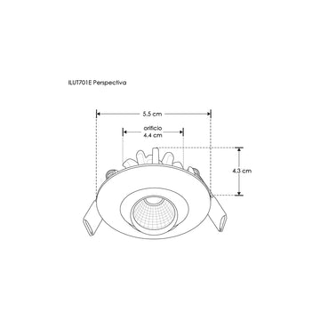 Downlight dirigible 3w 35° Neutro Cálido 3000K de iLumileds
