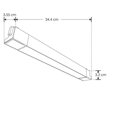 Luminario lineal para riel electrificado 20W 120° luz neutro cálido o neutro CRI:90, 110-240V de iLumileds