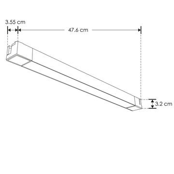Luminario lineal para riel electrificado 30W 120° luz neutro cálido o neutro CRI:90, 110-240V de iLumileds