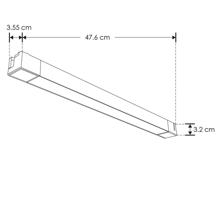 Luminario lineal para riel electrificado 30W 120° luz neutro cálido o neutro CRI:90, 110-240V de iLumileds