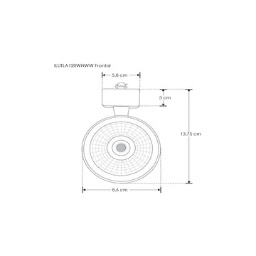 Proyector para riel 20W 35° luz neutra (4100K) de iLumileds