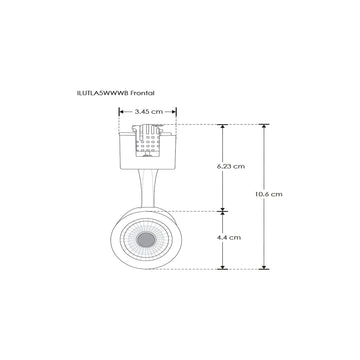 Proyector para riel 5W 35° luz cálida (3000K) de iLumileds