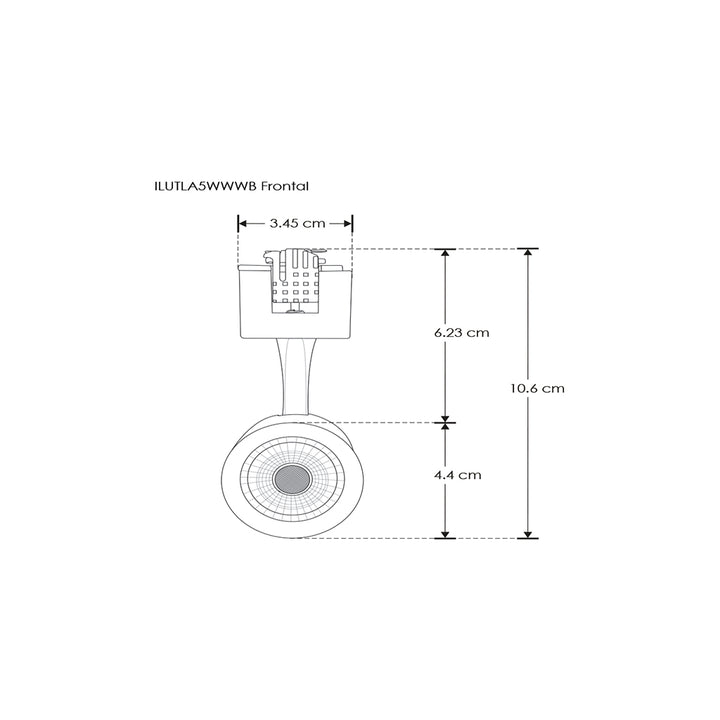 Proyector para riel 5W 35° luz cálida (3000K) de iLumileds