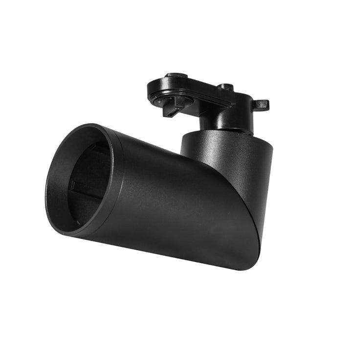 Proyector cilíndrico ajustable para riel eléctrificado, para MR16 GU10 acabado negro o blanco de iLumileds