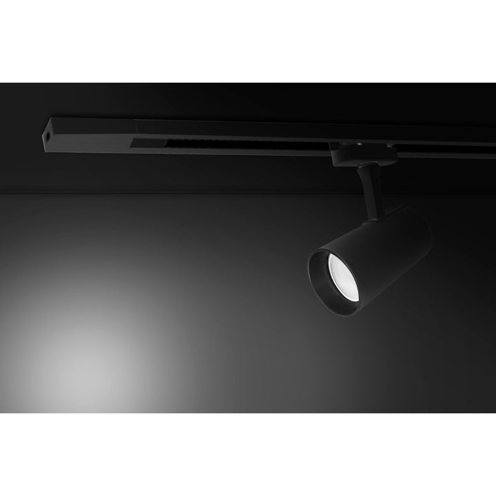 Proyector para riel eléctrificado opción acabado negro o blanco, para MR16 GU10 (no incluido) de iLumileds