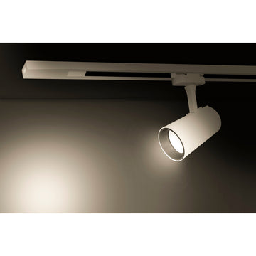 Proyector para riel eléctrificado opción acabado negro o blanco, para MR16 GU10 (no incluido) de iLumileds