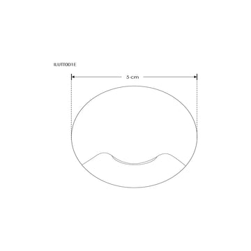Luminario circular de cortesía una salida de luz para empotrar en muro 2.5W luz cálida (3000K) de iLumileds