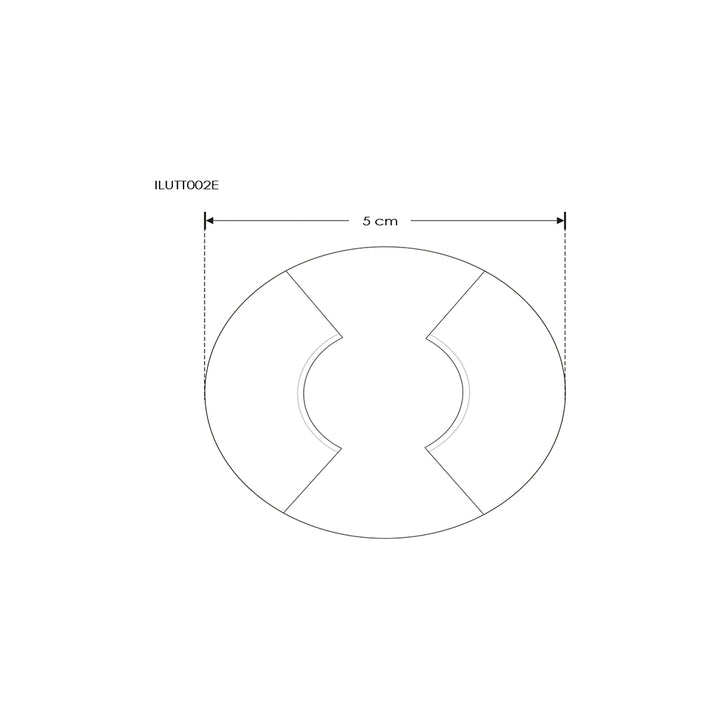 Luminario circular de cortesía doble salida de luz para empotrar en muro 2.5W luz cálida (3000K) de iLumileds