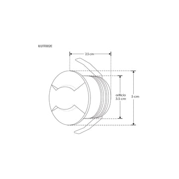 Luminario circular de cortesía doble salida de luz para empotrar en muro 2.5W luz cálida (3000K) de iLumileds