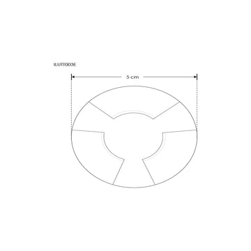 Luminario circular de cortesía triple salida de luz para empotrar en muro 2.5W luz cálida (3000K) de iLumileds