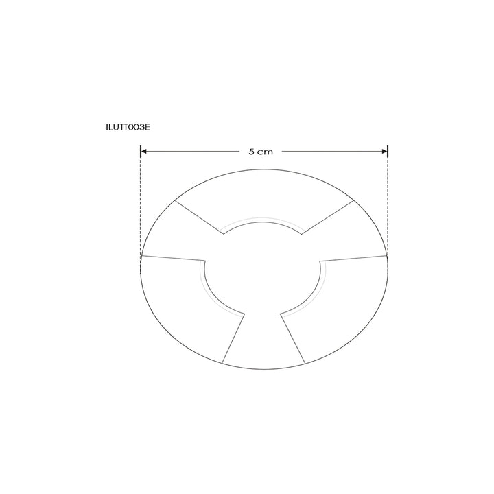 Luminario circular de cortesía triple salida de luz para empotrar en muro 2.5W luz cálida (3000K) de iLumileds
