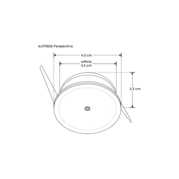 Downlight 2.5W óptica 90° color de Luz Neutro Cálido (3000K) 85-265V de iLumileds