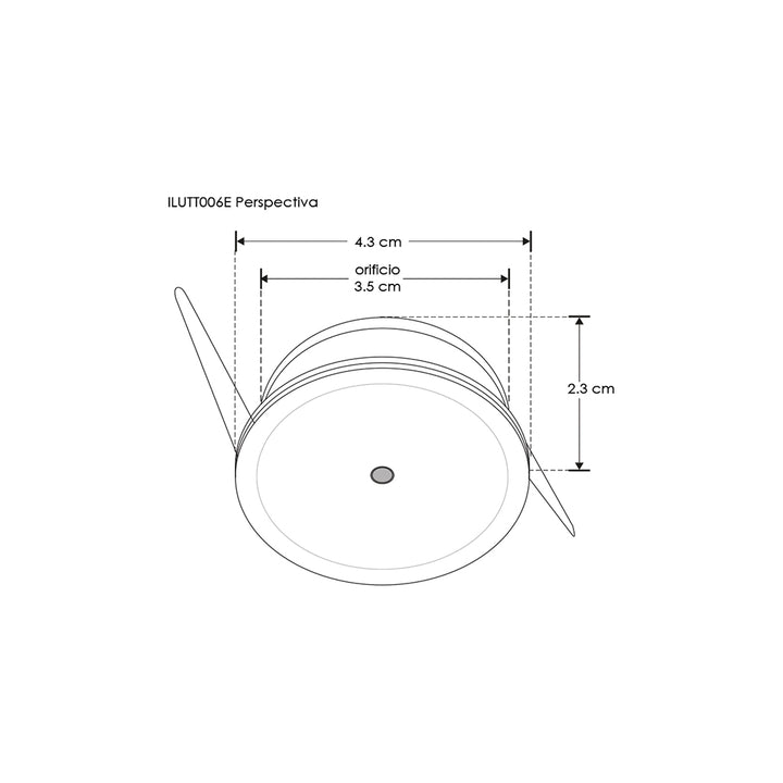 Downlight 2.5W óptica 90° color de Luz Neutro Cálido (3000K) 85-265V de iLumileds