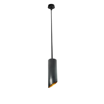 Luminario Hidra tubular 23cm para suspender acabado ext negro / int dorado para lámpara MR16 GU10 (no incluida) de iLumileds