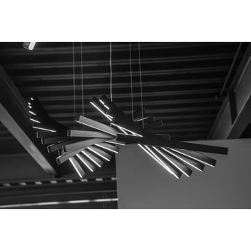 Luminario CiLia decorativo para suspender multibrazos 100W, color de luz programable (Cálido - Neutro - Frío) con control remoto de iLumileds