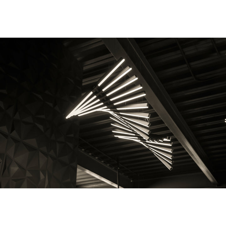 Luminario CiLia decorativo para suspender multibrazos 100W, color de luz programable (Cálido - Neutro - Frío) con control remoto de iLumileds