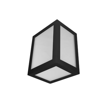 Luminario rectangular volumétrico con salida simétrica de luz para muro 12W luz cálida de iLumileds