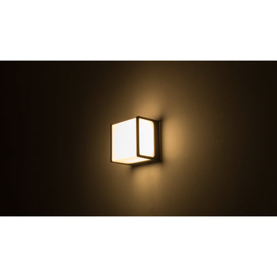 Luminario exterior de muro efecto luz simétrico 8W luz neturo cálido de iLumileds