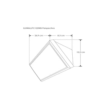 Wallpack de policarbonato 12W luz cálida de iLumileds