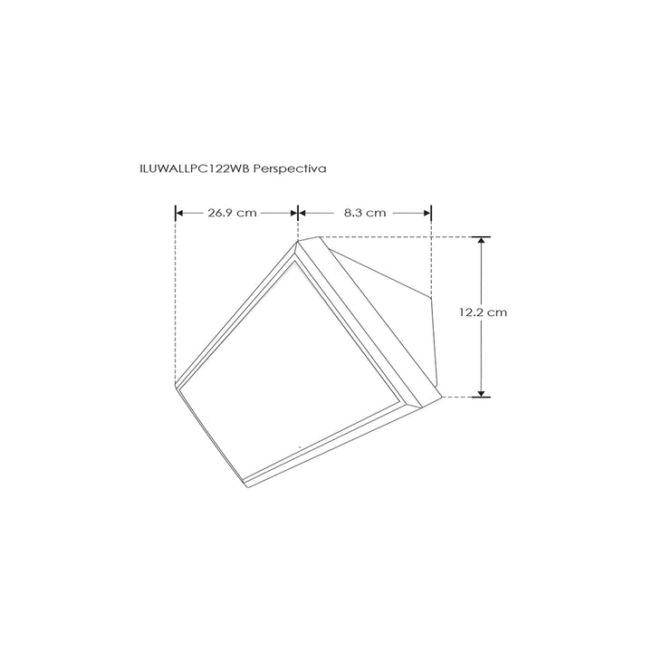 Wallpack de policarbonato 12W luz cálida de iLumileds