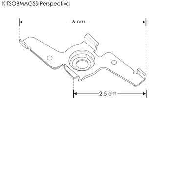 Kit de 2 soportes para sobreponer rieles magnéticos de iLumileds