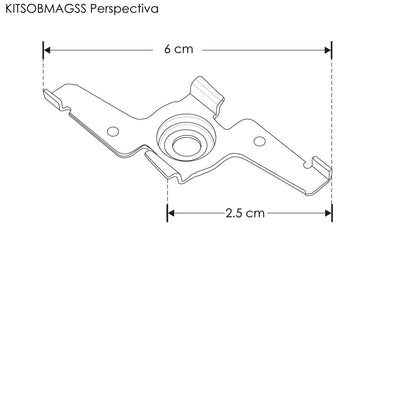 Kit de 2 soportes para sobreponer rieles magnéticos de iLumileds