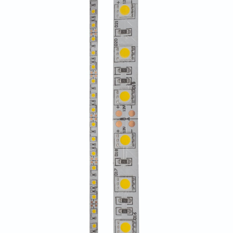 Rollo Tira LED 5050 14.4W/m 12V 5m IRC:90 opciones color de luz para exteriores con cubierta barniz nano al alto vacío con auto adhesivo de iLumileds