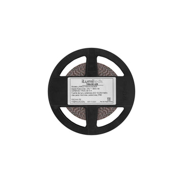 Tira LED IP66 24W/m 24V CRI:90 con 300 chips/m rollo 5m opción de tonos de luz, con auto adhesivo de iLumileds
