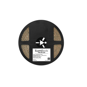 Tira LED 10W/m 24V con 120 chips/m 2835 rollo 20m opción color de luz Cálido / Neutro / Neutro Frío, con auto adhesivo de iLumileds