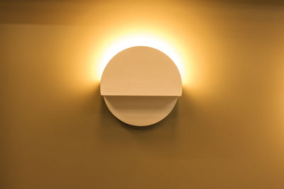 Luminario circular con luz indirecta dirigible rotativa para muro 9W luz cálida de iLumileds