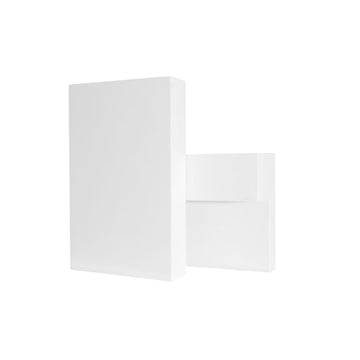 Luminario rectangular con luz indirecta rotativa para muro 9W luz cálida de iLumileds