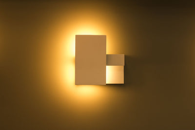 Luminario rectangular con luz indirecta rotativa para muro 9W luz cálida de iLumileds