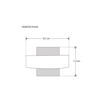 Luminario cuadrado con franja de efecto en negativo 5W luz cálida de iLumileds