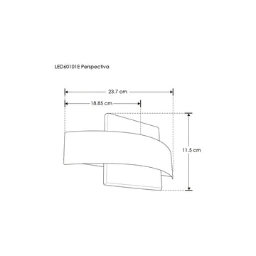Luminario cuadrado con franja de efecto en negativo 5W luz cálida de iLumileds