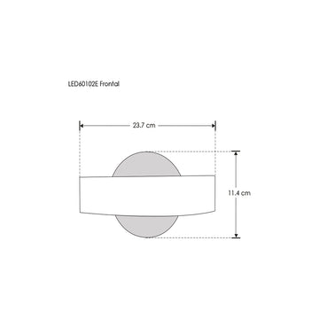 Luminario circular con franja de efecto en negativo 5W luz cálida de iLumileds