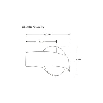 Luminario circular con franja de efecto en negativo 5W luz cálida de iLumileds
